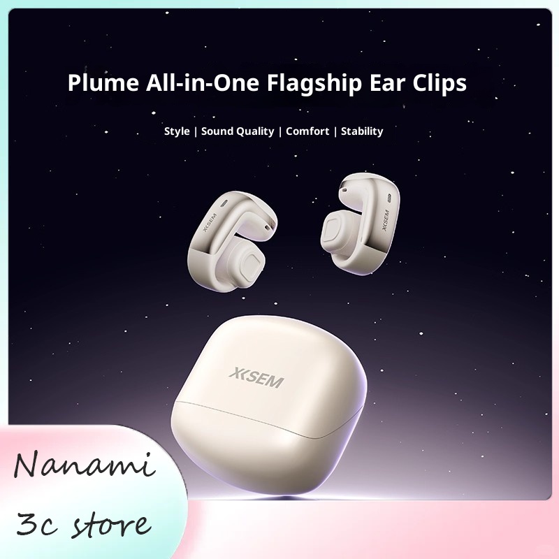 Headphones Wireless - XISEM 플룸 오픈 이어 클립 헤드폰,