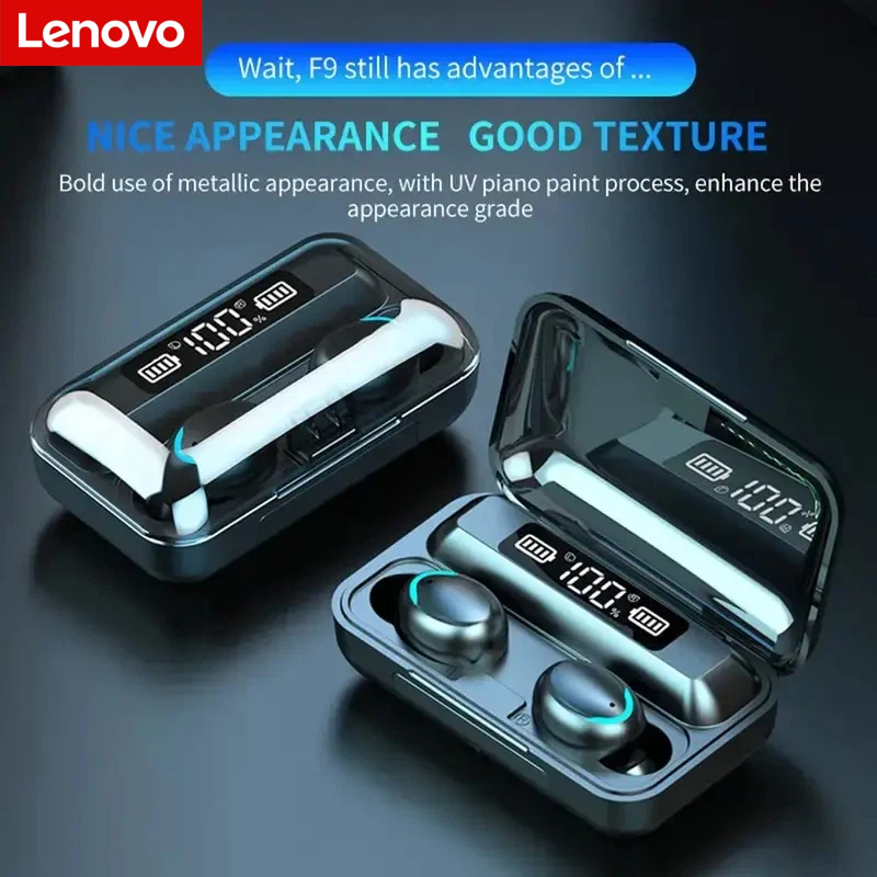 Headphones Wireless - 레노버 F9 블루투스 무선 헤드폰 -