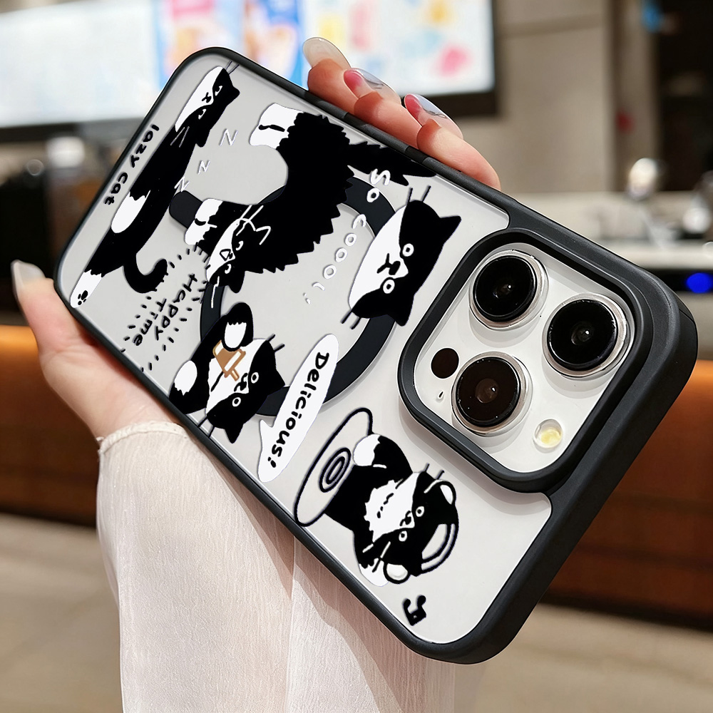 재미있는 검은 고양이 무선 충전 휴대폰 케이스 아이폰  - Wireless Charger 리뷰 및 가격