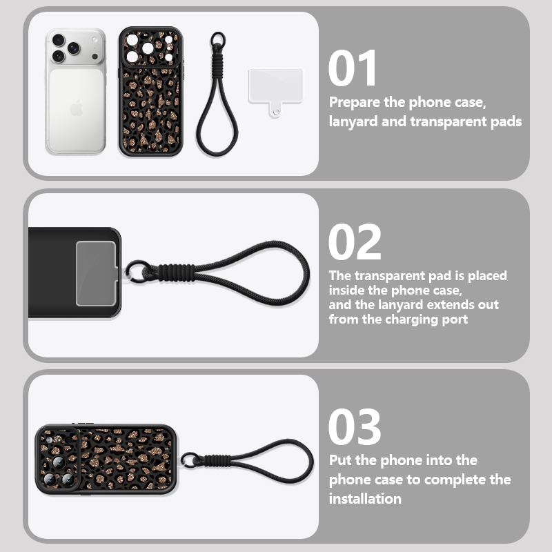 브라운 레오파드 프린트 랜야드 폰 케이스 아이폰 17e - Usb Charger 리뷰 및 가격