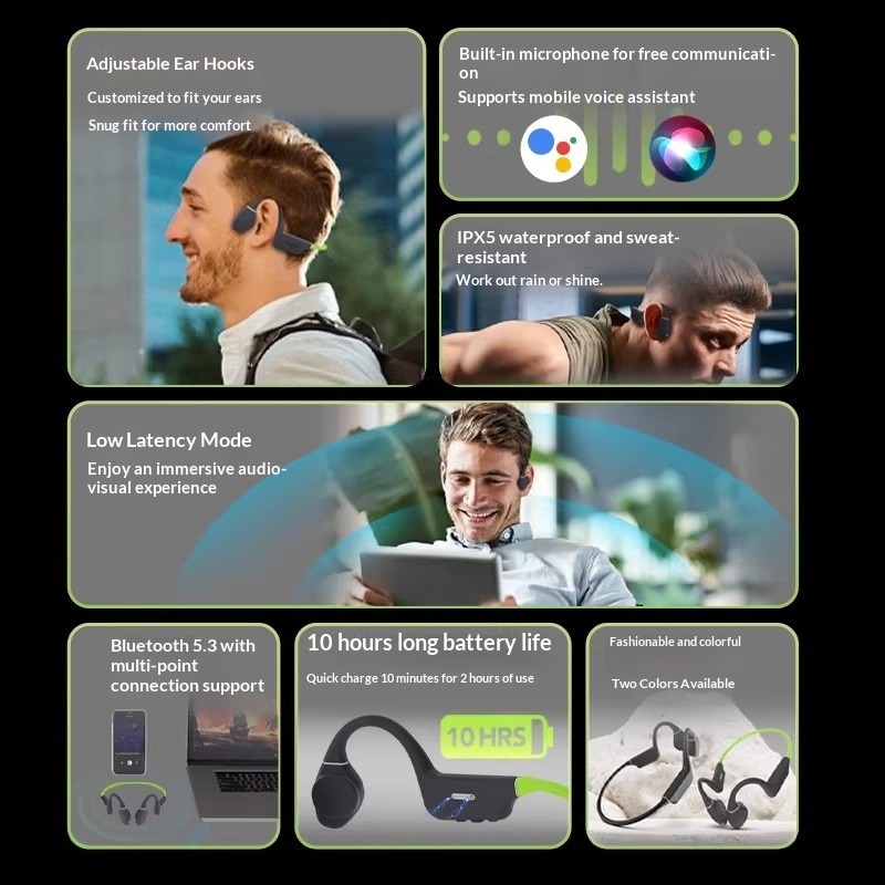창의적인 방수 골전도 이어폰, 저지연 무선 스포츠 블루 - Headphones Wireless 리뷰 및 가격
