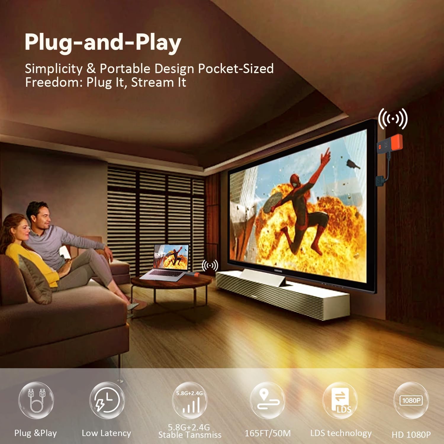 50M 무선 전송 비디오 송신기 수신기 HDMI 호환  - Hdmi Adapter 리뷰 및 가격