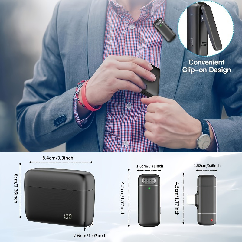 무선 라발리에 마이크, 충전 케이스 포함, 소음 감소  - Usb Charger 리뷰 및 가격