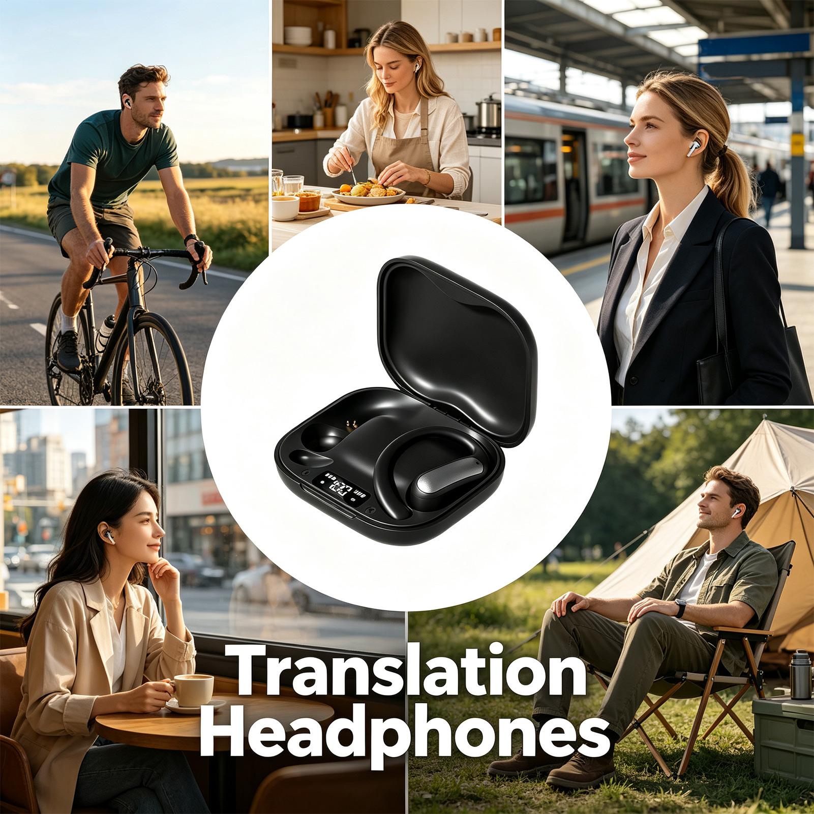 번역 헤드폰 AI 지능형 무선 오픈형 이어폰 번역기 무 - Headphones Wireless 리뷰 및 가격