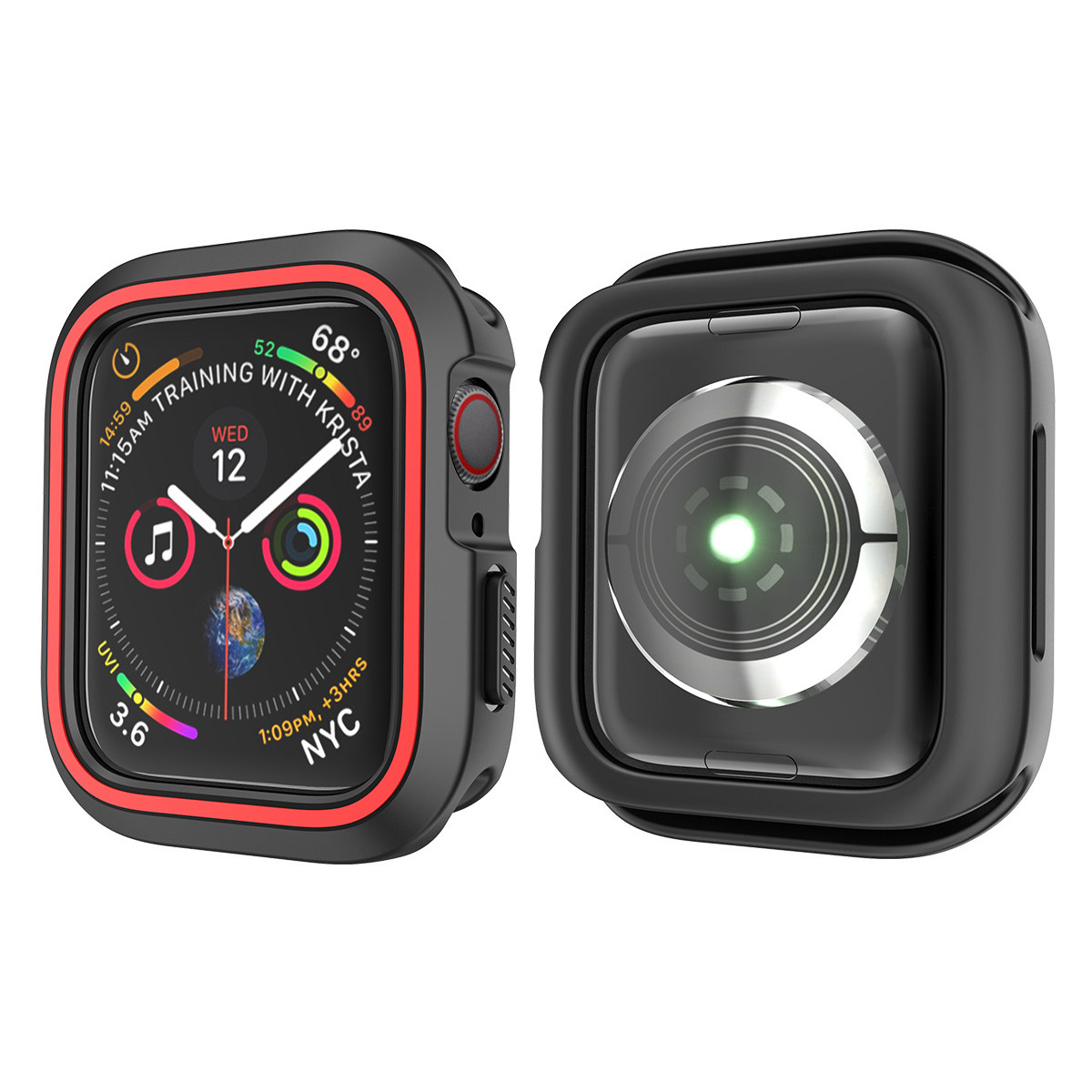 실리콘 스마트 워치 커버, 40mm 크기, 블랙/레드  - Smart Watch 리뷰 및 가격